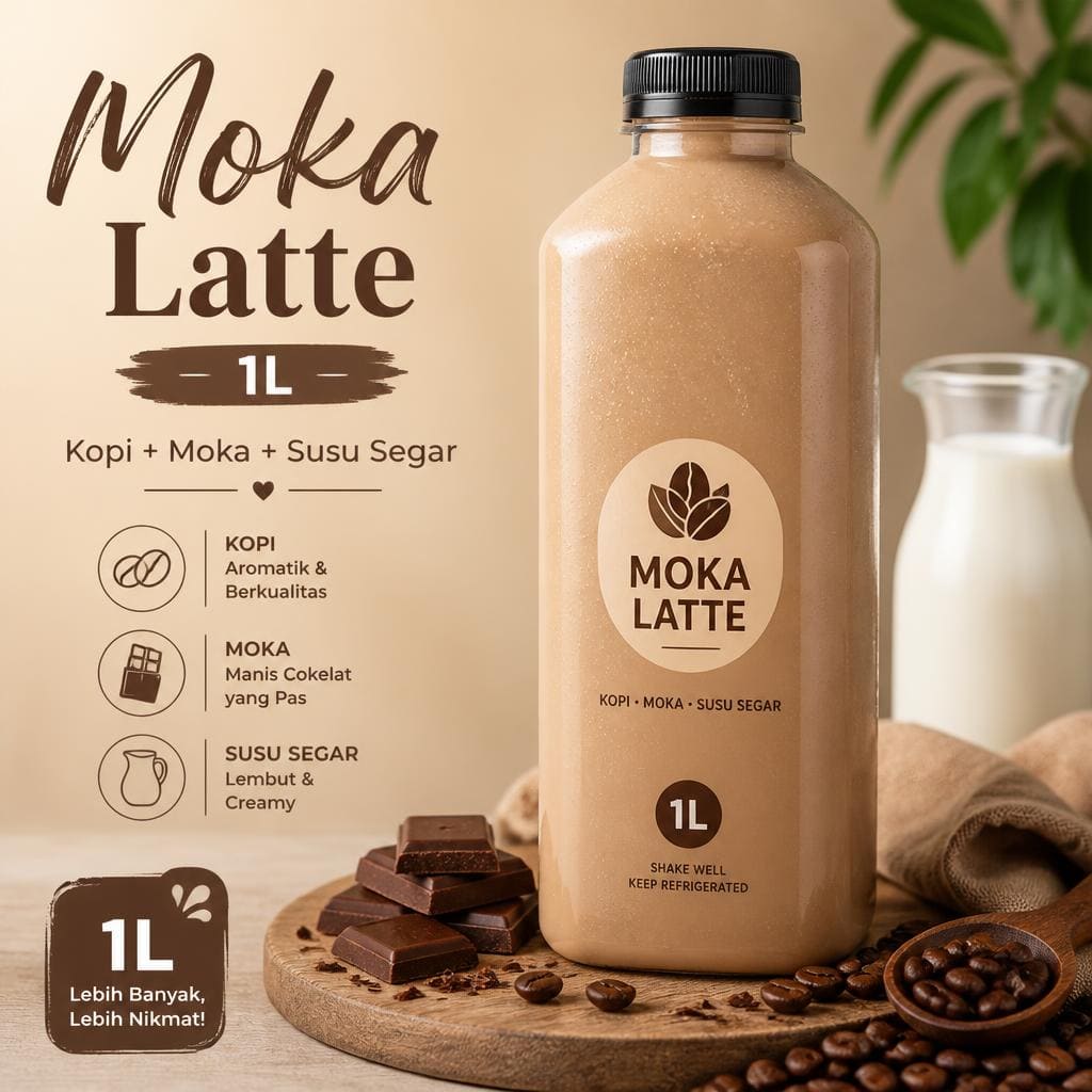 Moka Latte 1L dari Kopi Kisah Kita